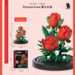 لگو گل لاله مدل Flowers کد 7233، تعداد 254 قطعه، همراه قاب شفاف