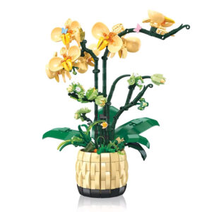 لگو گل ارکیده با گلدان مدل Orchid Grace کد 9067، تعداد 978 قطعه، ارتفاع ساخته شده 35 سانتیمتر