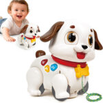 سگ موزیکال برند هولا مدل Puppy کد HE9977، باتری خور و راه رو و موزیکال و چراغدار