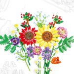 لگو گل مدل آفتابگردان مدل Midsummer برند Jie Star کد JJ9028