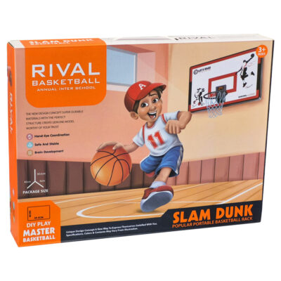 حلقه بسکتبال دیواری کودکان مدل Rivar Basketball کد 312256، همراه با توپ و پمپ دستی