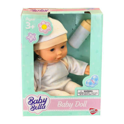 عروسک نوزاد مدل Baby Bella کد 852856 همراه با پستونک و شیشه شیر