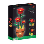 لگو گل رز قرمز مدل Zuanma کد 116 سری 17 با تعداد 344 قطعه - تصویر 3