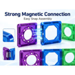 ساختنی مگنتی 66 قطعه مگنت تایل مدل Magnet Blocks کد 108 - تصویر 4